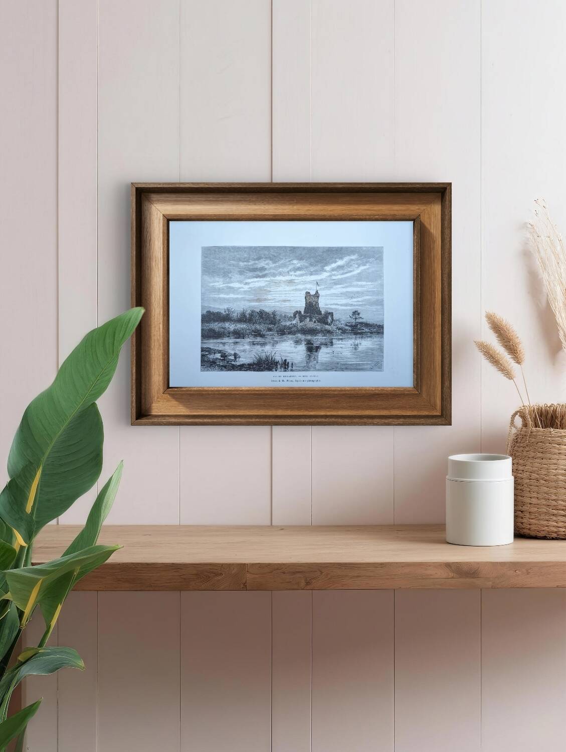 Ross Castle, Killarney, Ireland, printed illustration from 1879.