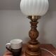 Vintage pleated globe table lamp