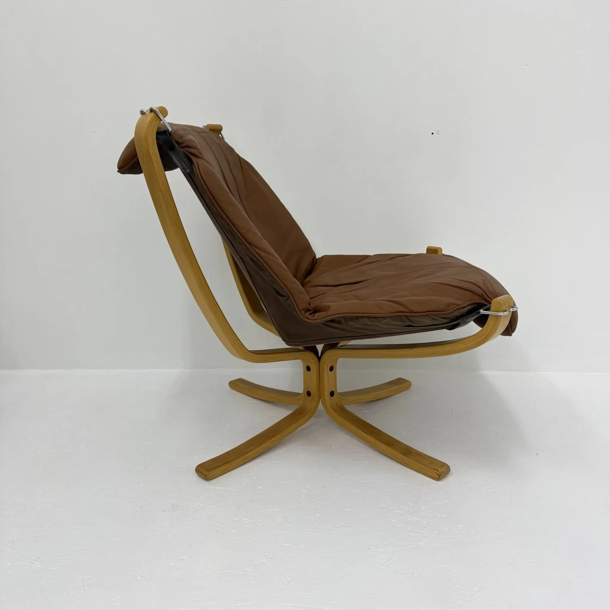 Falcon leather lounge chair by Sigurd Ressel for Vatne Møbler, 1970s
