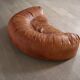 Croissant Sofa in Cognac Leather by Raphael Raffel for Honore Paris, 1970s
