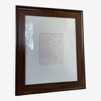 Henri Matisse vellum screenprint framed by King McGraw