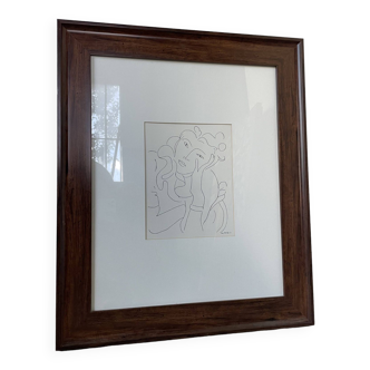 Henri Matisse vellum screenprint framed by King McGraw