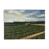 Peinture à l’huile « vignes »