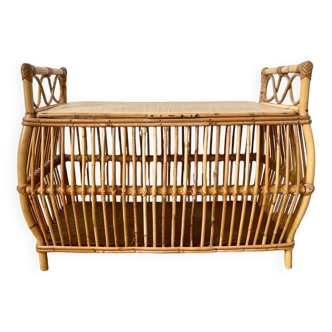 Vintage Rattan Toy Box