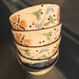 5 small vintage ramekins - glazed ceramic