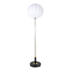 Art Deco Floor Lamp in Brass with Blackened Wood, 1940s