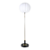 Art Deco Floor Lamp in Brass with Blackened Wood, 1940s