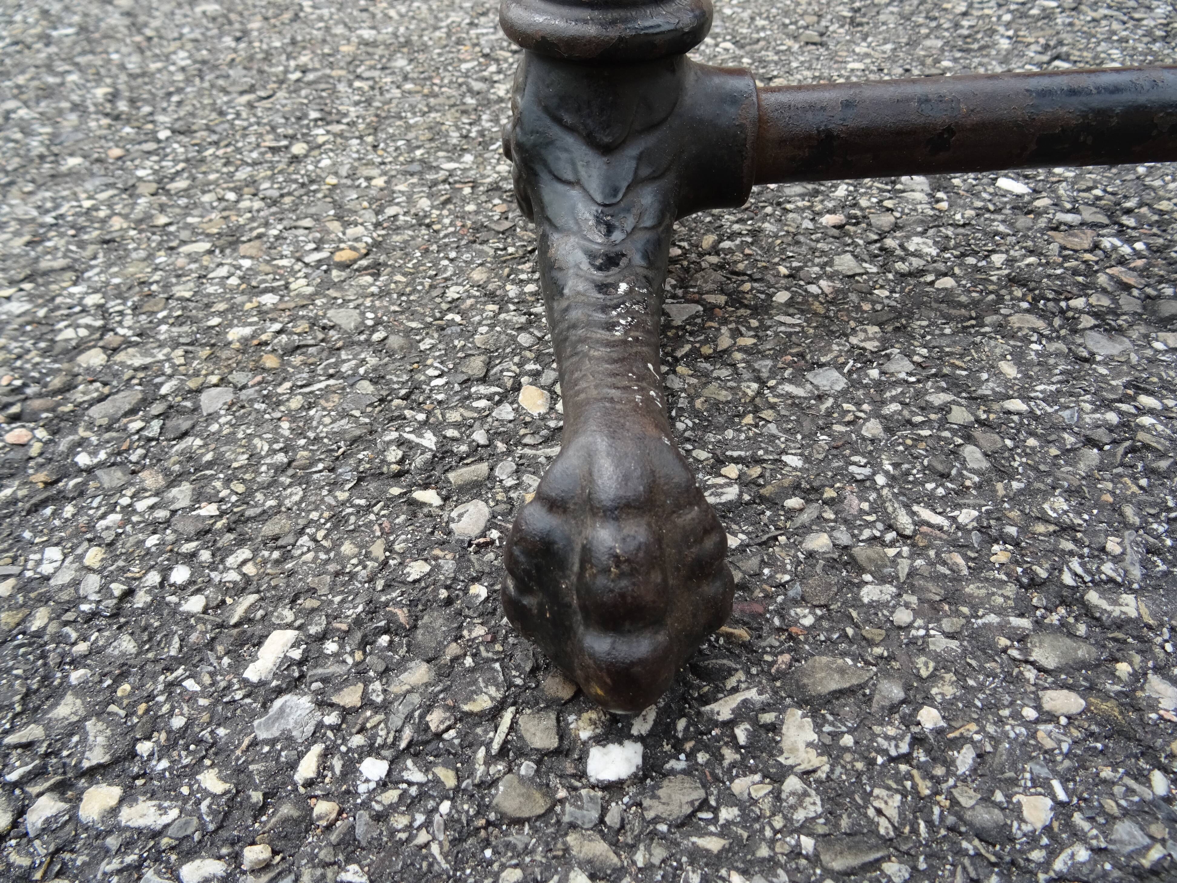 Old table system table of sick industrial décor eagle claw feet