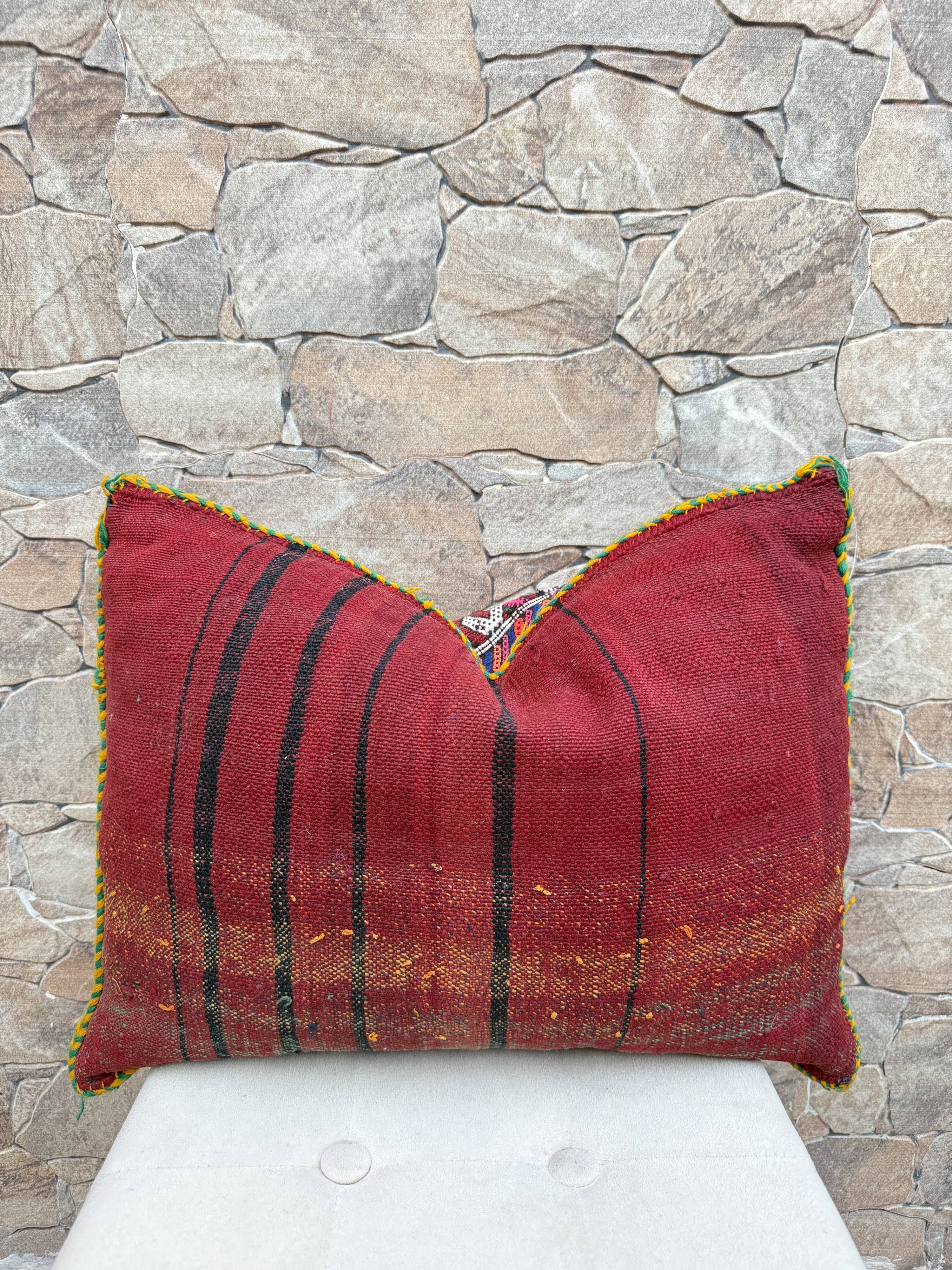 Moroccan pillowcase, Berber cushion cover, woven pillowcase