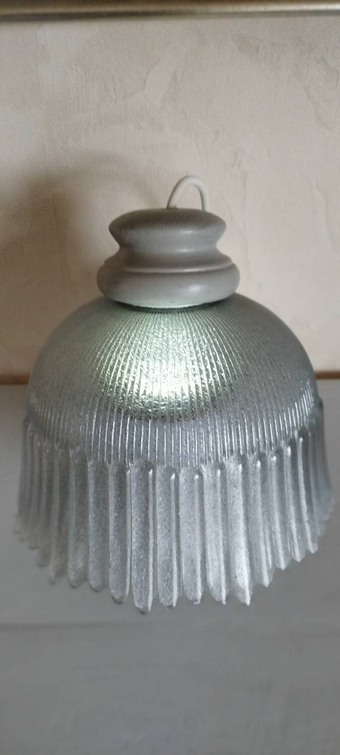 Vintage frosted glass chandelier