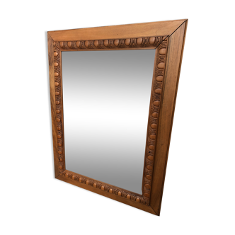 Walnut mirror, early 20th - 73x56cm