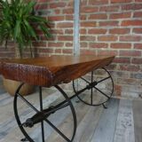 Table basse en bois et métal, 1950s