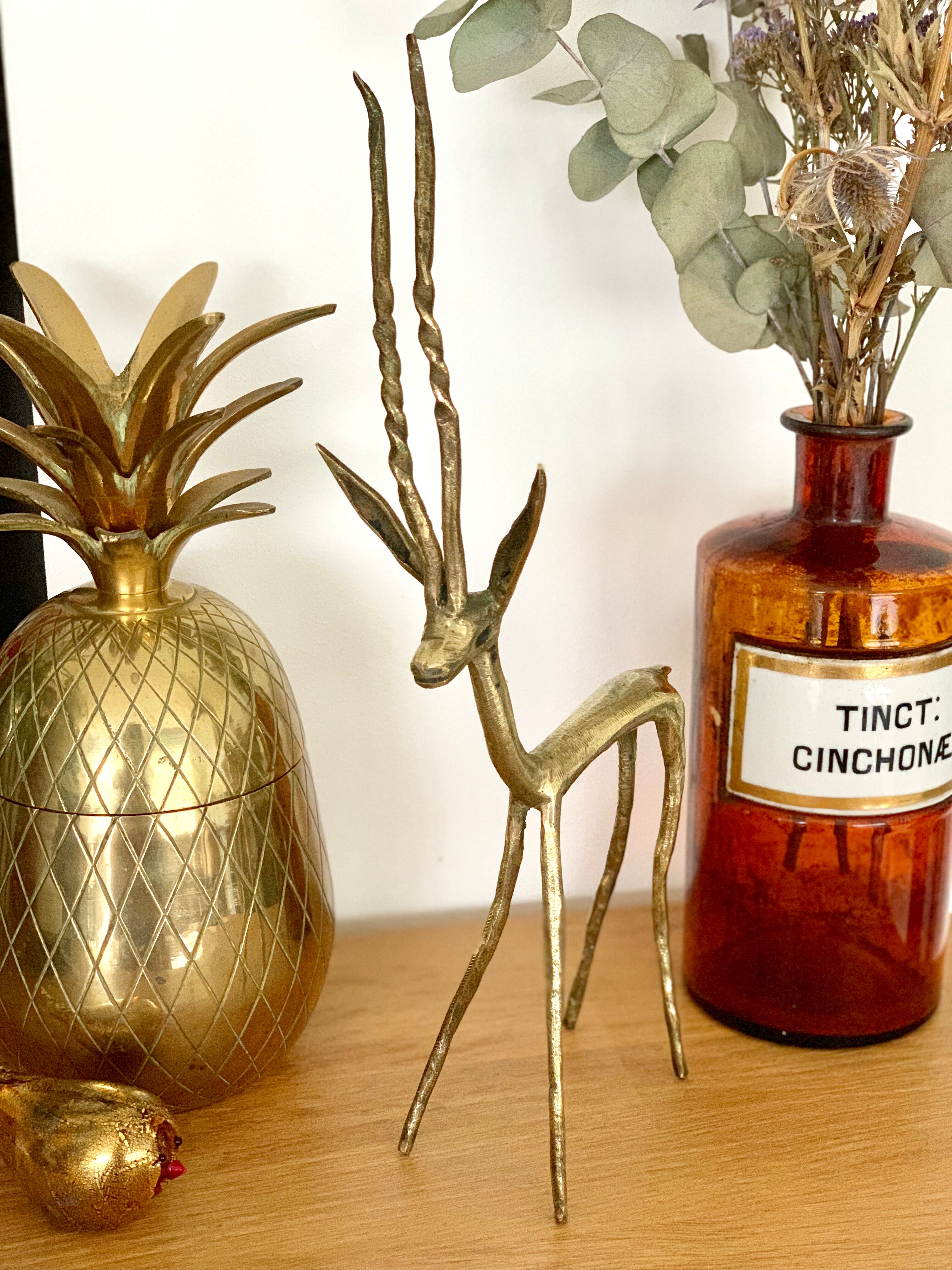 Vintage brass Antelope