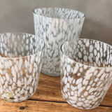 Three 70s glass vases