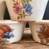 Set of 5 Vintage Boch Frères Ramekins / Small Bowls - Fruit Decor