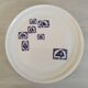 Flat plates in Paris porcelain decor Lima