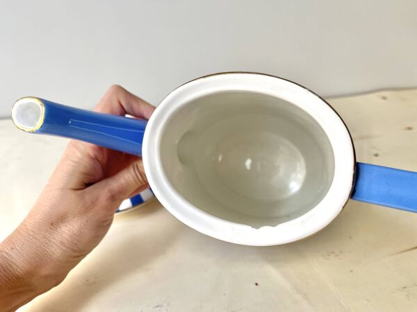 Grande cafetière Fox Trott Sarreguemines en faïence art déco 1930 vintage