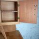 1950s two-body buffet, oak veneer, tapered legs.