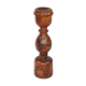 Bougeoir haut bois vieux teck patine d'origine ancien pied de charpoy lit indien