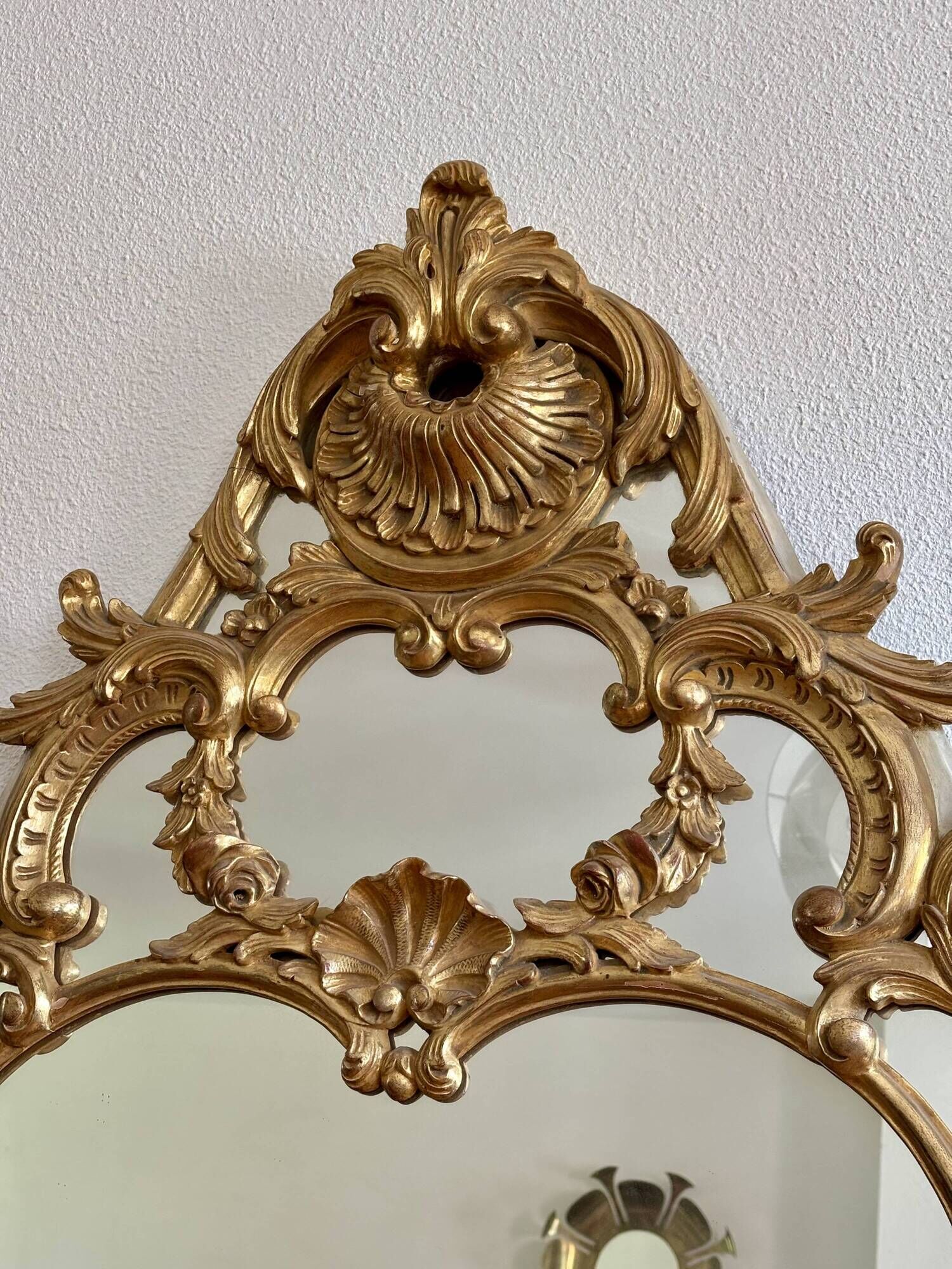 Large gold mirror in Louis XV style