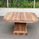 Art Deco extendable dining table renovated in solid walnut with a central leg 193.