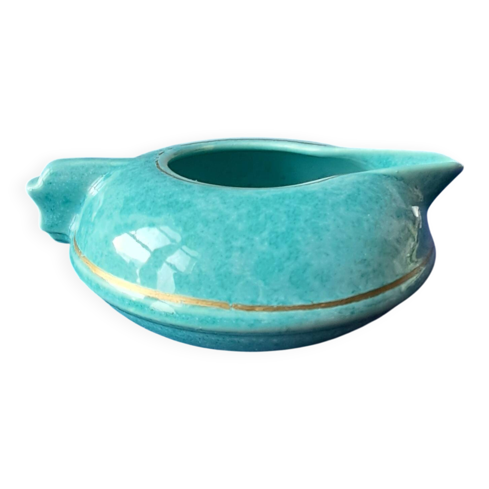 Pot à lait en faïence signé Molin, Charolles, années 70