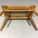 Tabouret en chêne blond spécial, petit banc des années 1960.