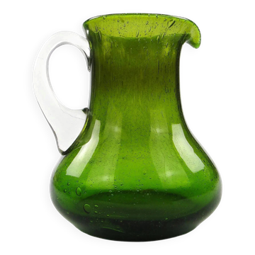 Mid-century modern jug, antico glass, design by L. Fiedorowicz, Poland, 1970s