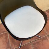 Pair of plexiglass shell and chrome steel chairs 1970.