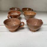 Set of 6 sandstone cups