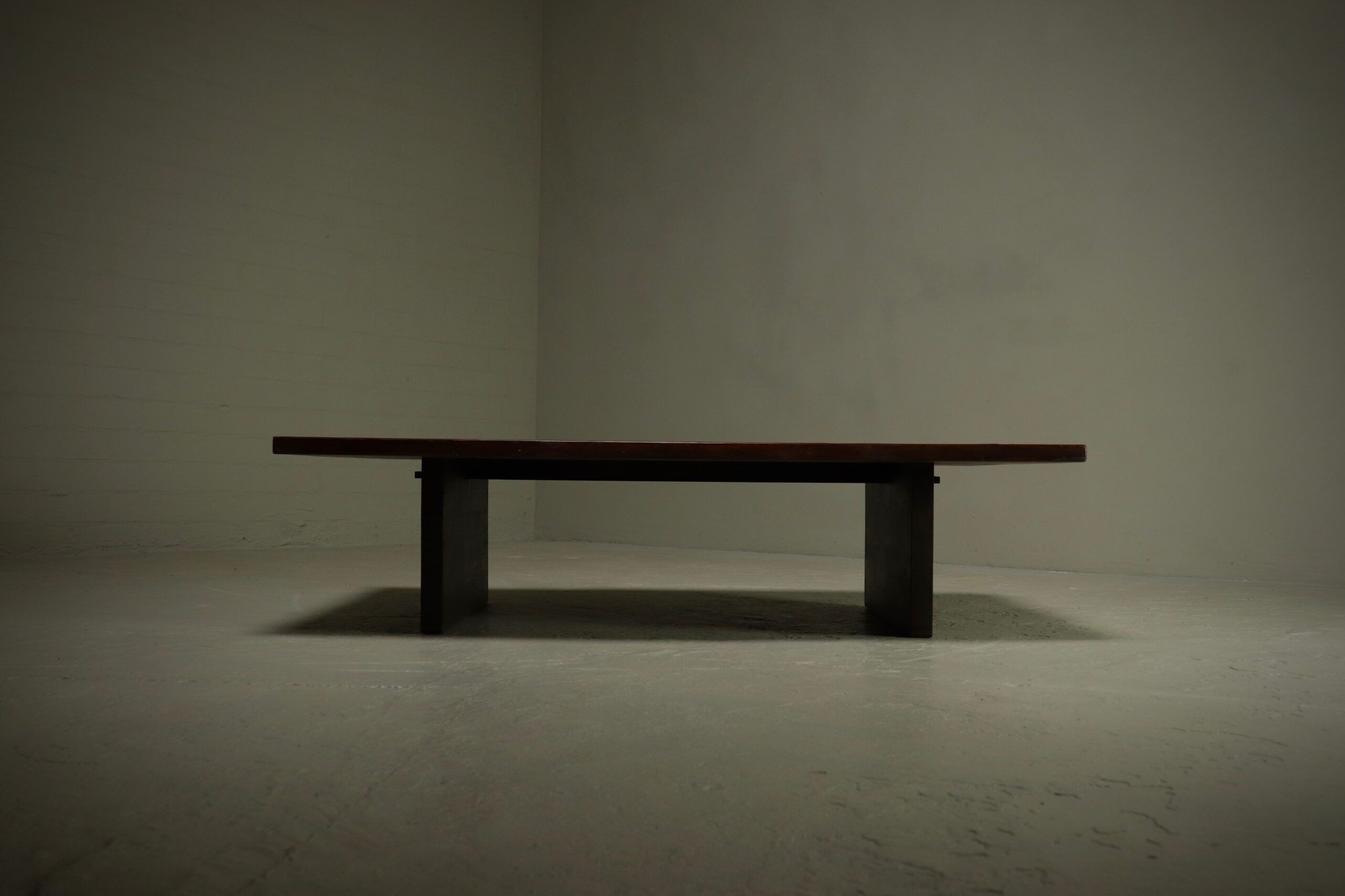 Bamboo and wood coffee table by Axel Vervoordt 1980s