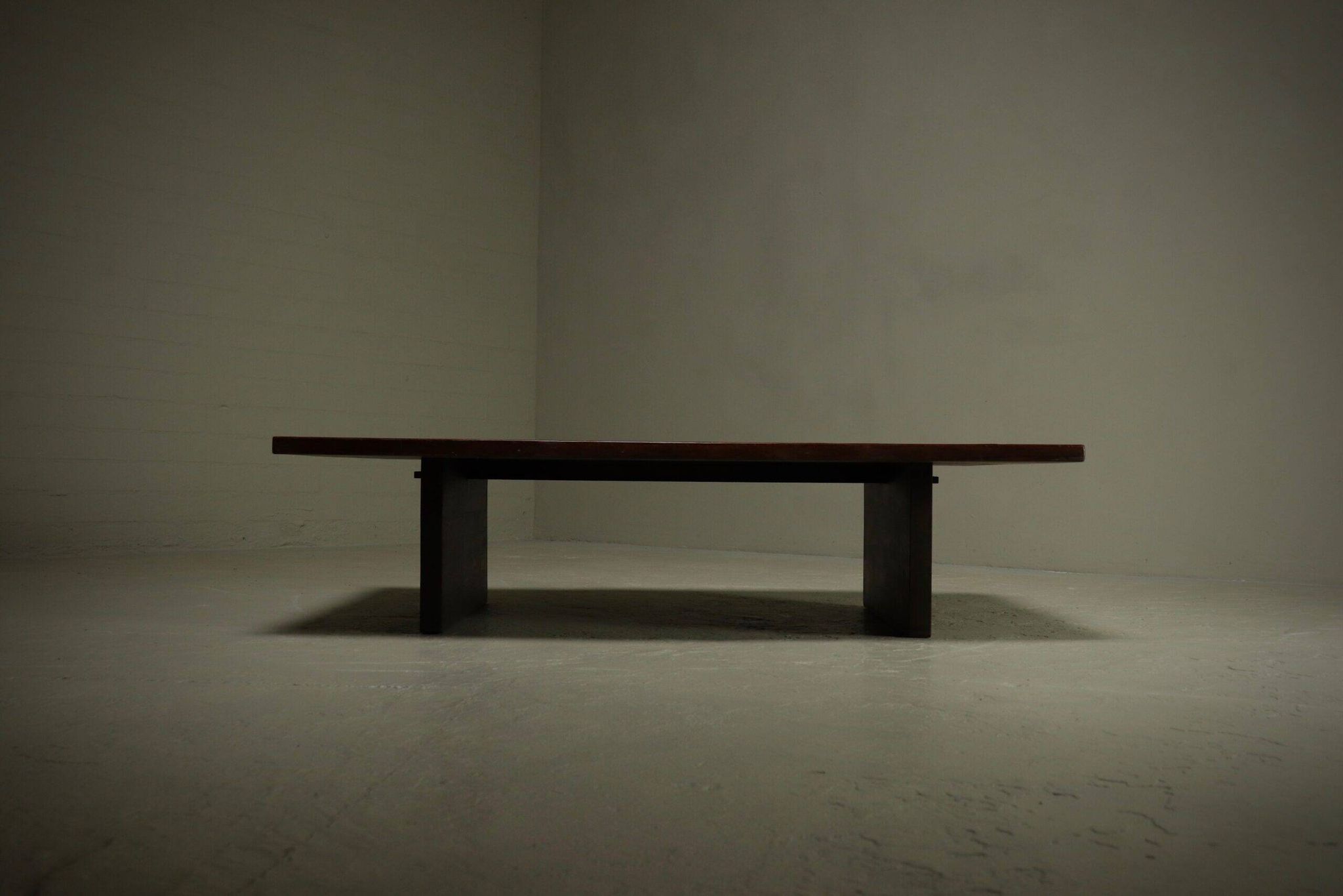 Bamboo and wood coffee table by Axel Vervoordt 1980s