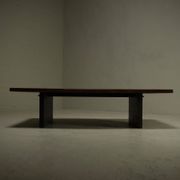 Bamboo and wood coffee table by Axel Vervoordt 1980s