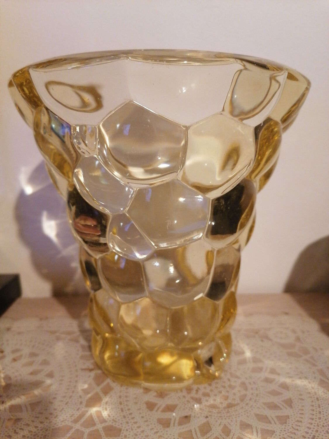 Crystal vase P. D'Avesn Art Deco