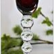 Model Bubbles series of 6 color St Louis Crystal champagne flutes