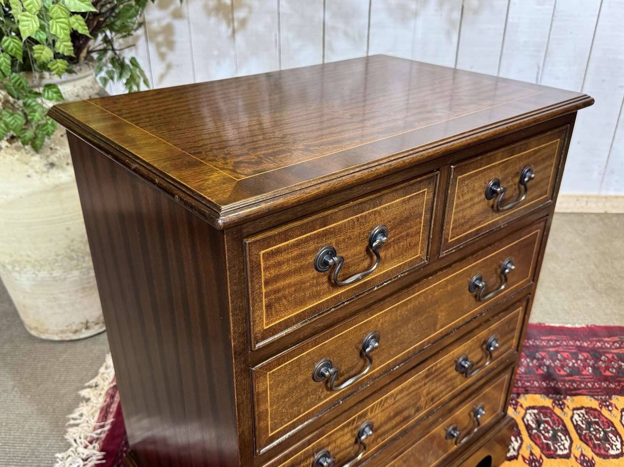 English mahogany commode from the 1950s.