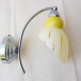 Wall lamp stainless steel and coloured opaline