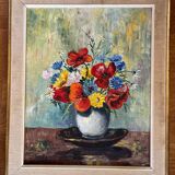 Painting, oil on canvas - "Bouquet of flowers"