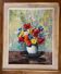 Tableau, huile sur toile -"Bouquet de fleurs"