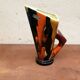 Cubist pitcher vase, Limoges enamels, 1950s