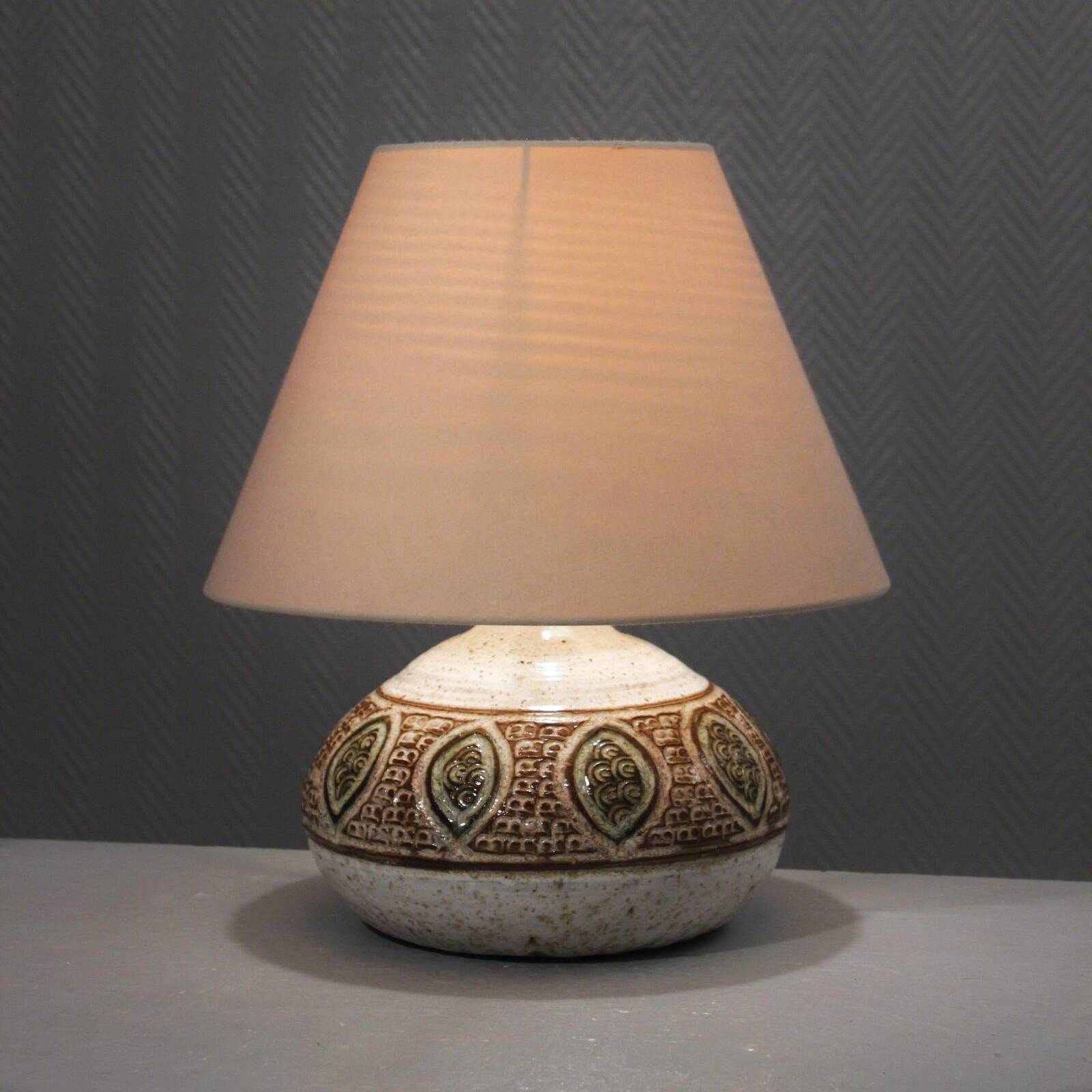 Marcel Giraud in Vallauris large stamped decorative lamp base 1960s