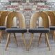 Ensemble de 10 chaises de salle à manger du milieu du siècle par A.Šuman, rembourrage personnalisable disponible