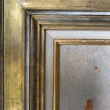 Painting by Jules Merle1939 "The roofs of snowy Paris" Notre Dame des Champs