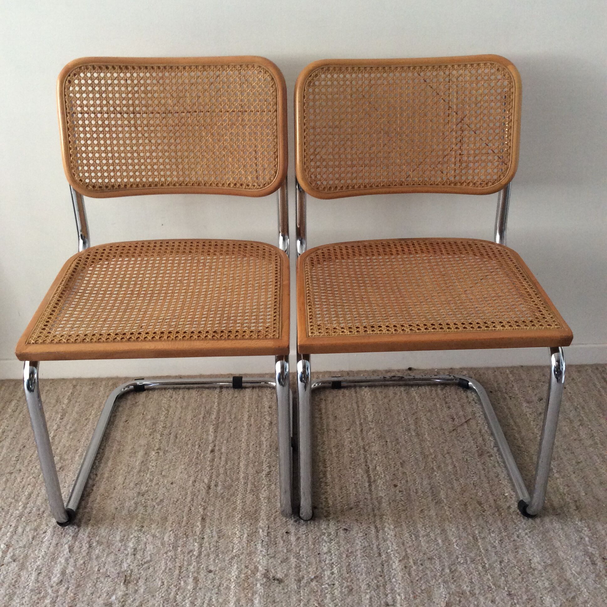 Paire de chaises Marcel Breuer Cesca B32