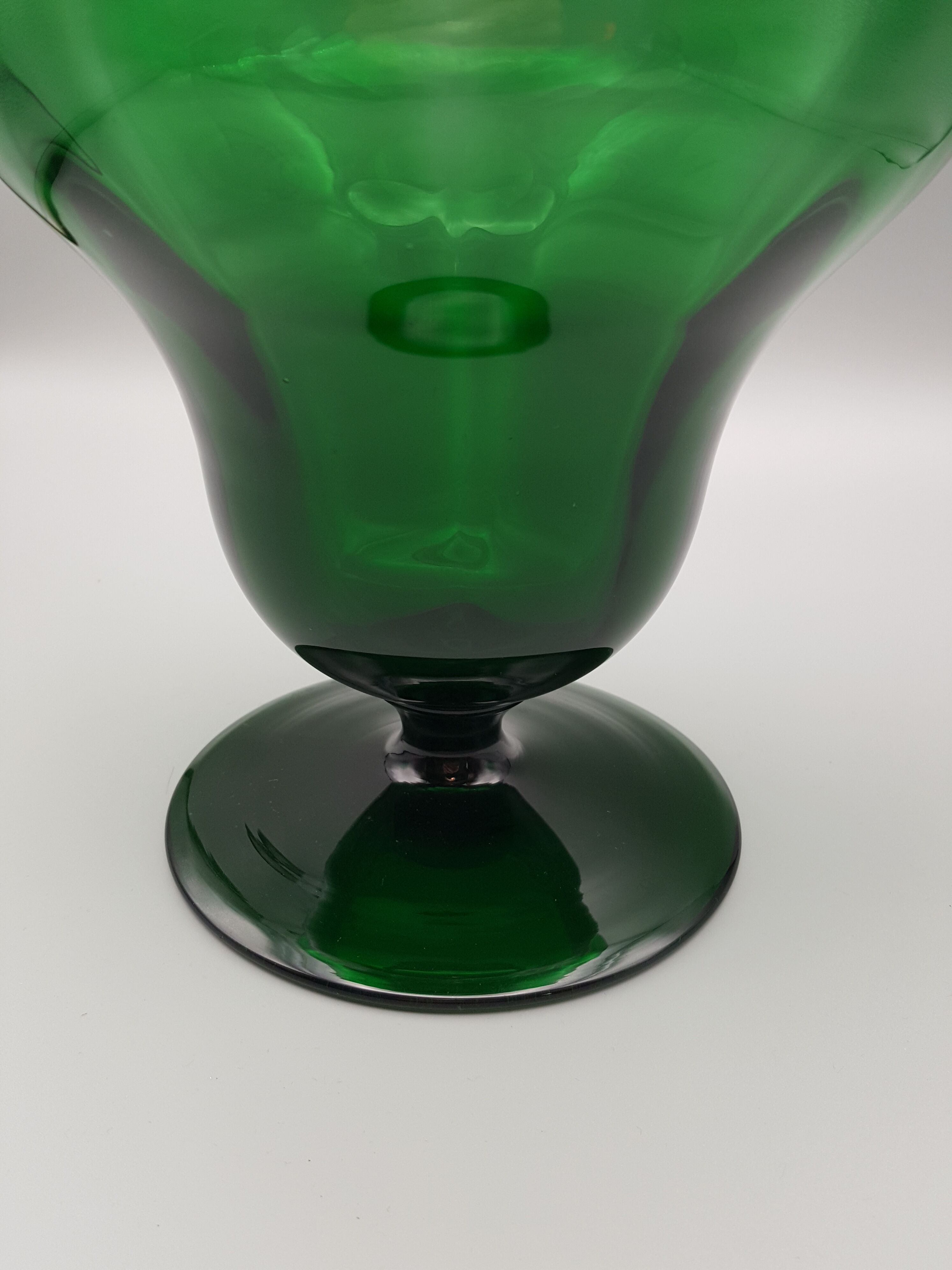 Old candy glass blown 35 cm high