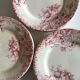 Series of 11 plates flat 19th in faience of Gien