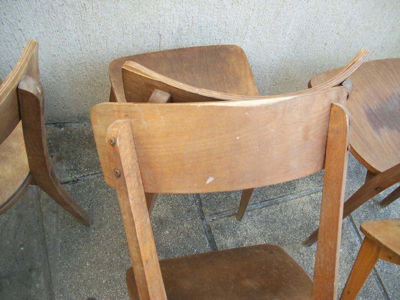 Série de 5 chaises Vintage