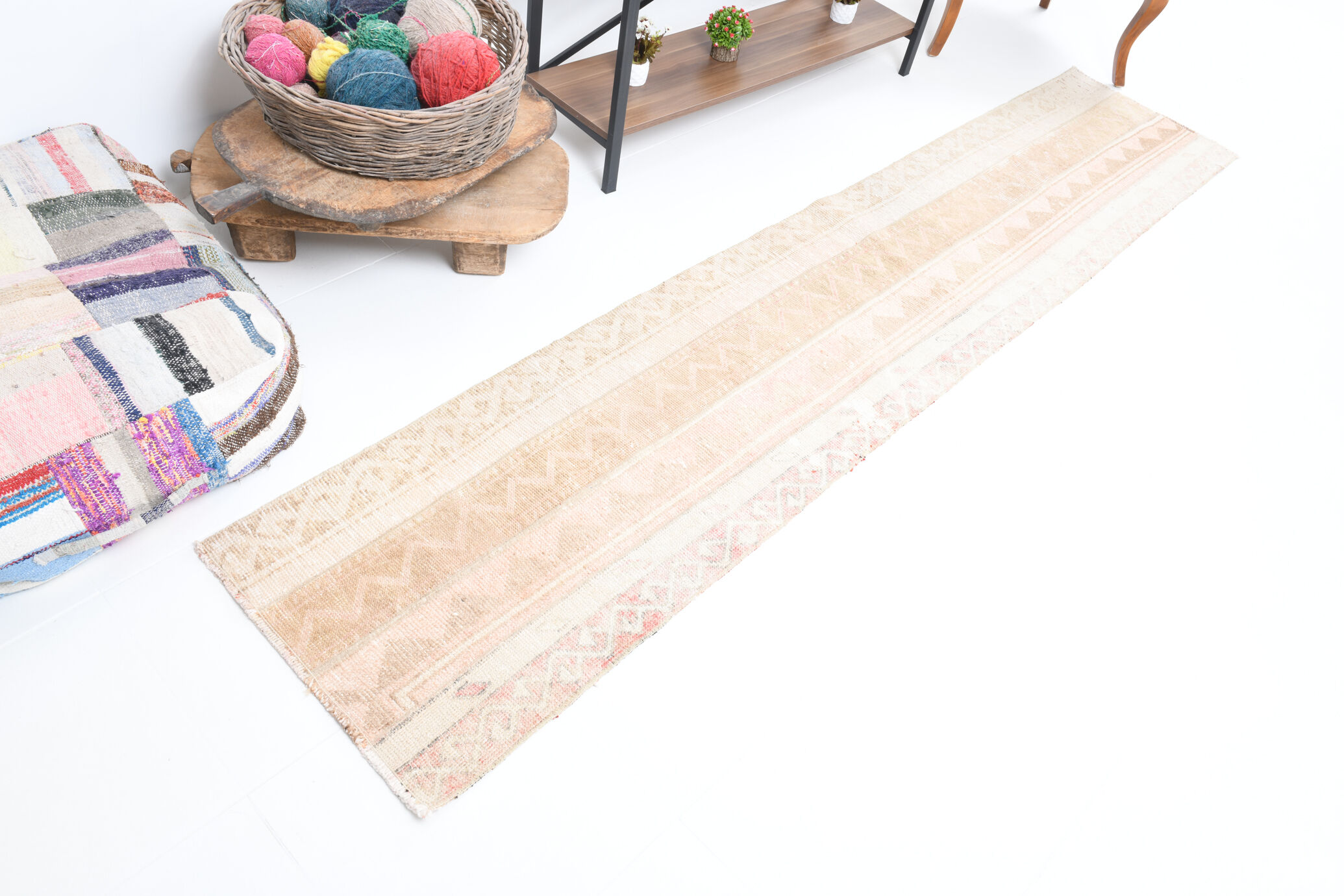 Narrow turkish runner rug 293x59cm