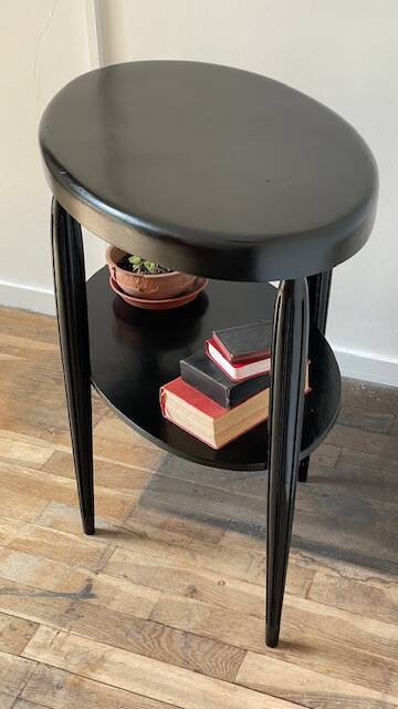 Gueridon console bois noir art déco