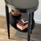 Gueridon console bois noir art déco
